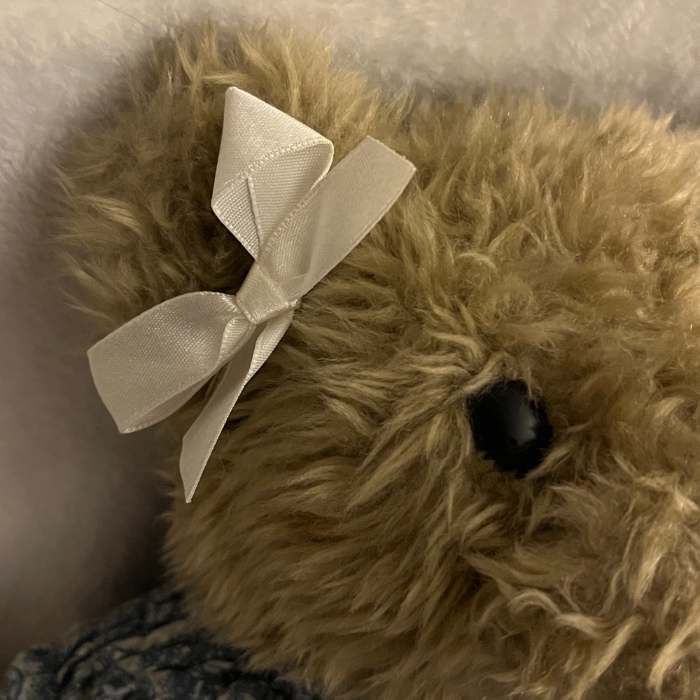 Vintage Build A Bear Plush Teddy Bear with Gathered top & Bow - Picture 2 of 14
